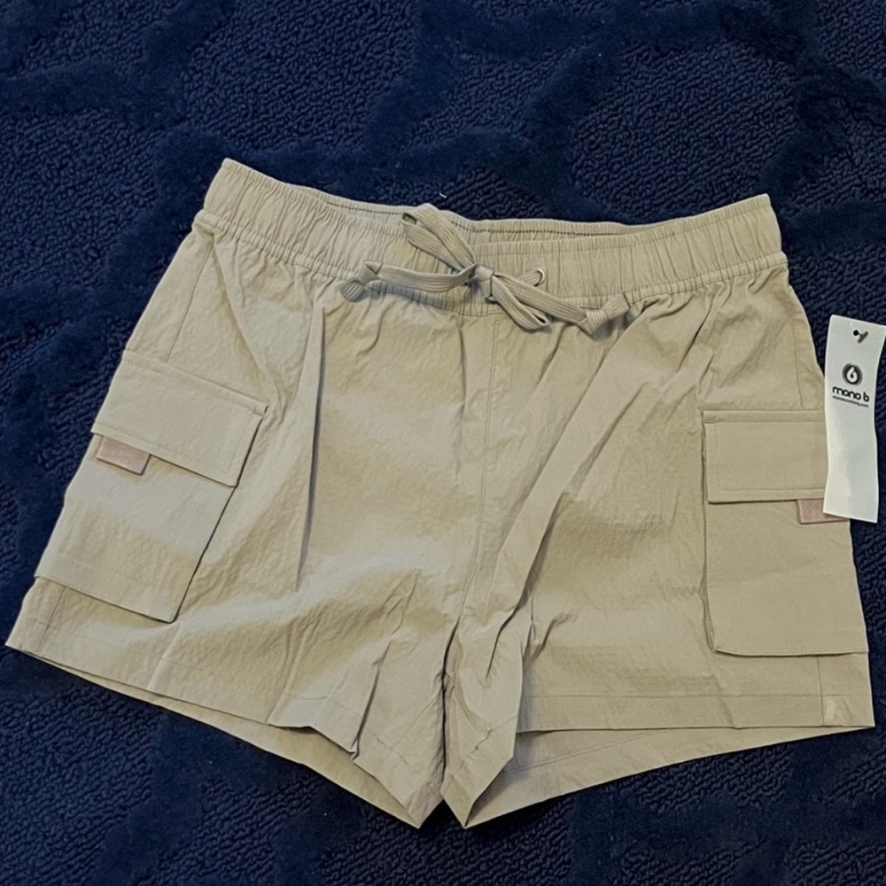 Mono B Light Gray Cargo Shorts